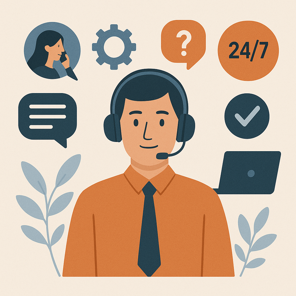 Customer Service Representative Illustration