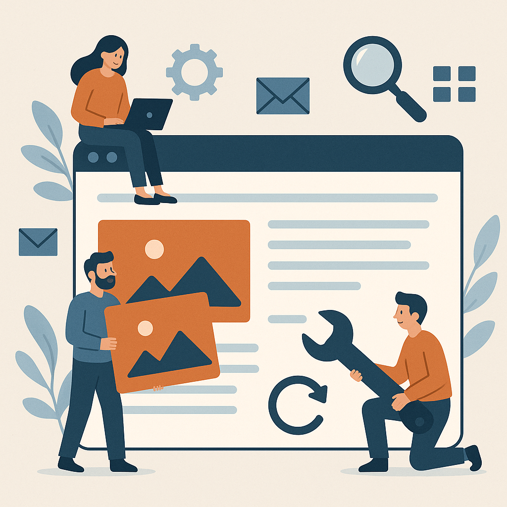 Website Management Illustration
